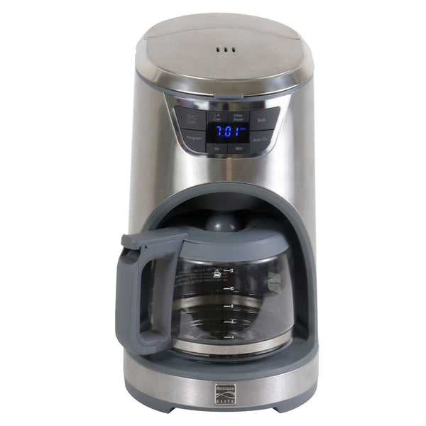 Product shot of Kenmore Elite 12 cup programmable coffeemaker on a white background