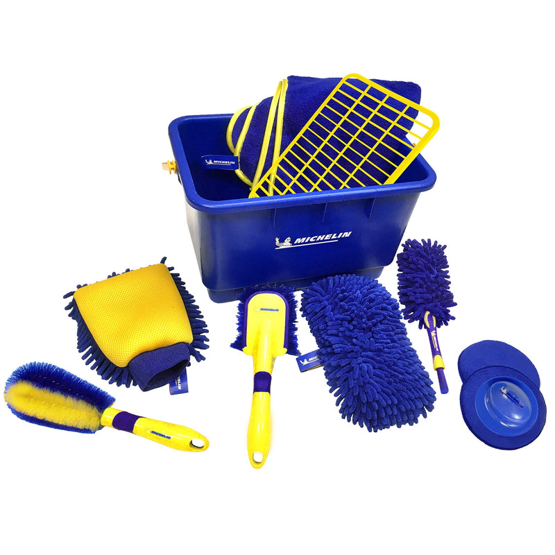 Product shot of ultimate car wash kit showing all items laid out on white background