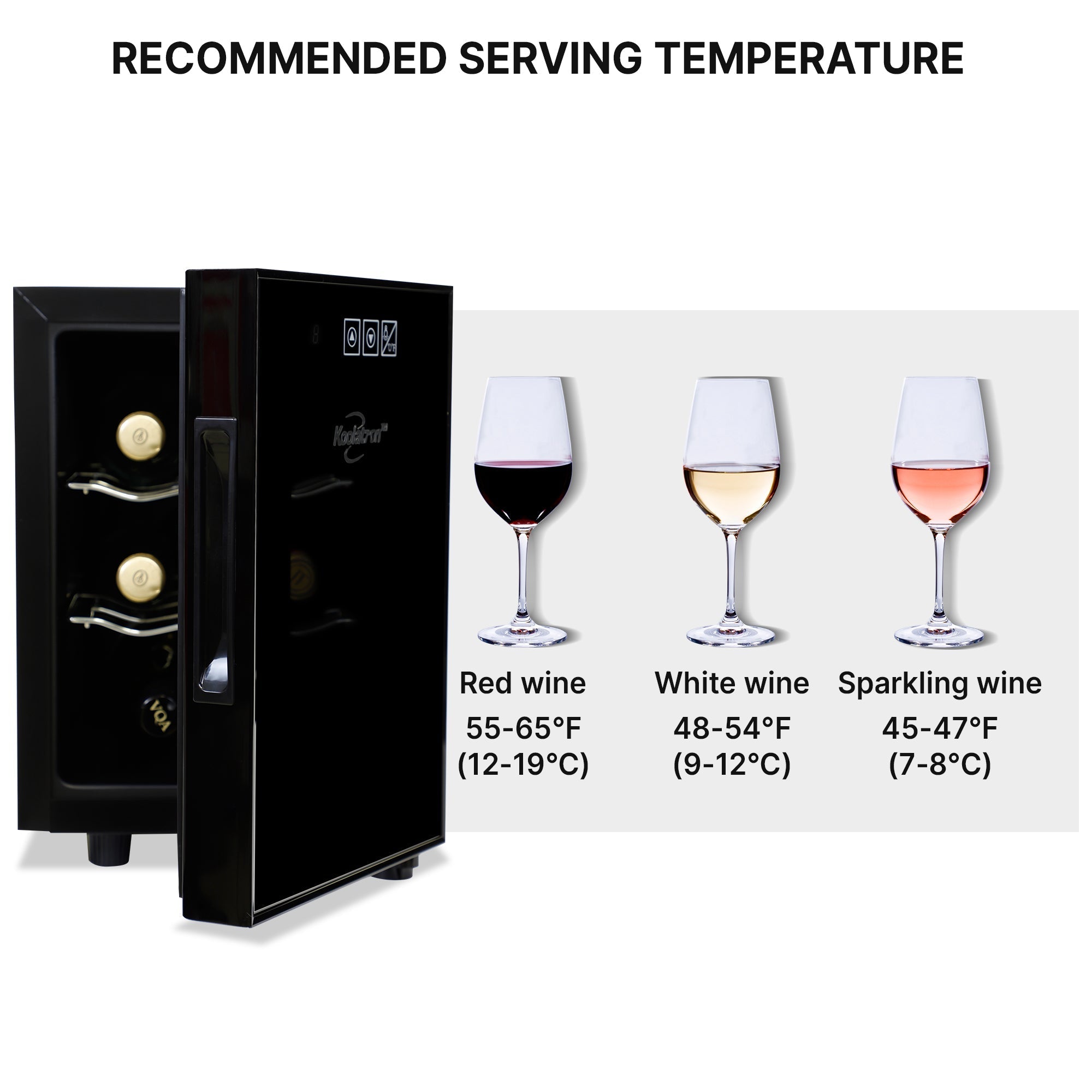 Koolatron Wine Cooler | Thermoelectric Wine Fridge | 6 Bottle