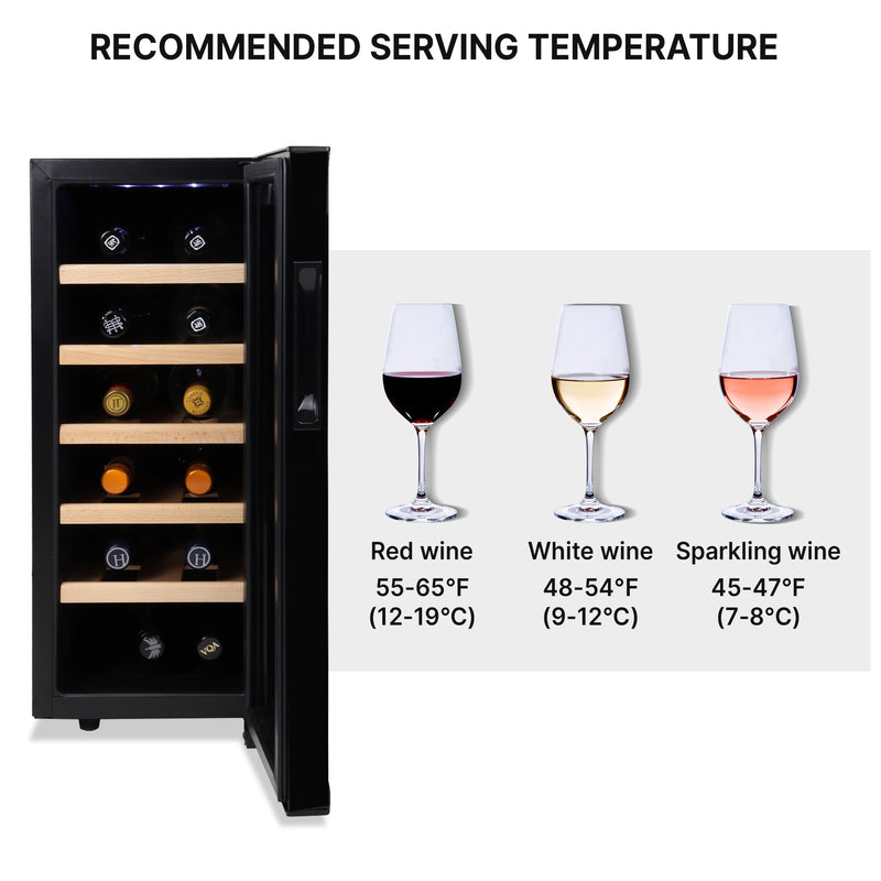 Koolatron Deluxe Dual Zone Wine Cooler 12 Bottle