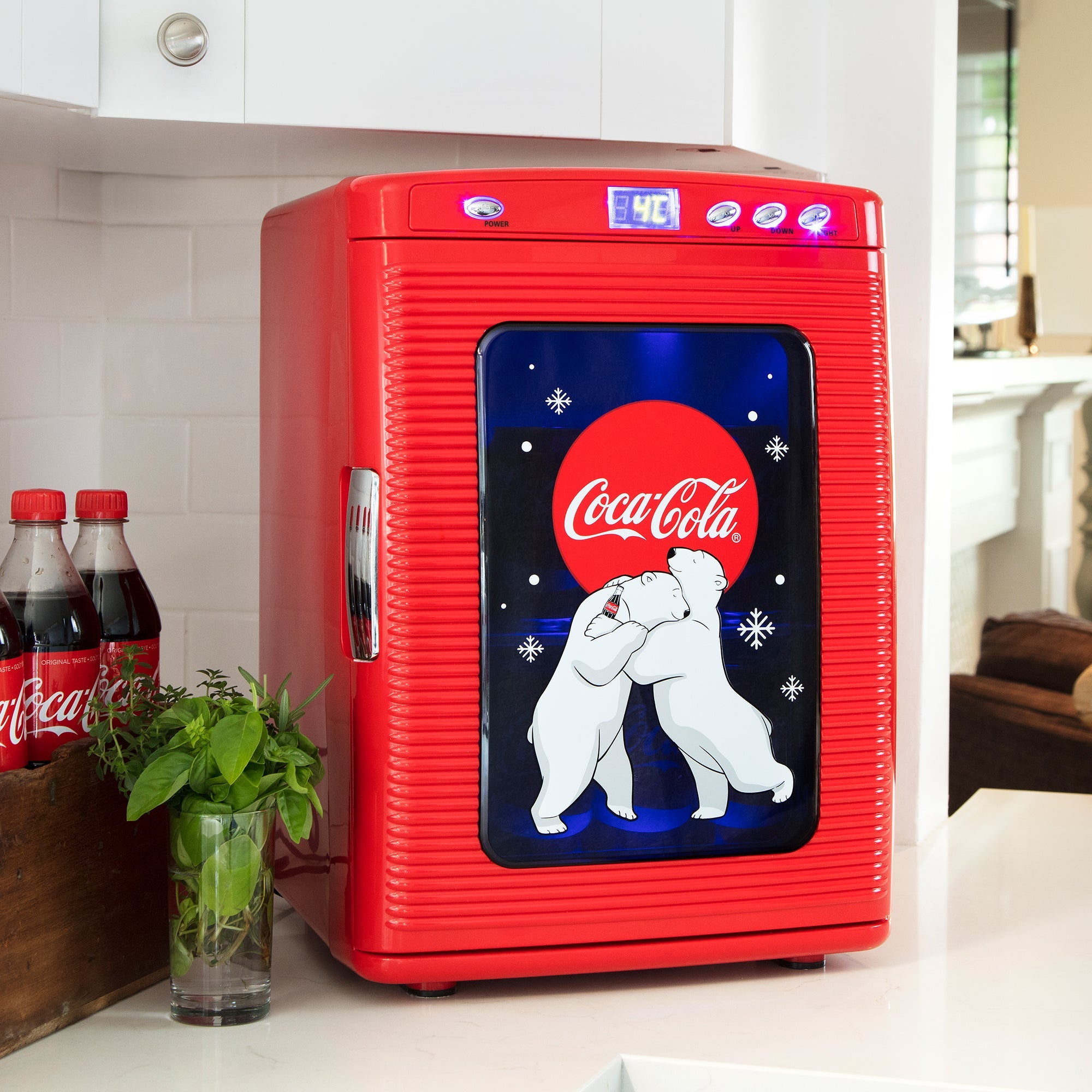 Coke mini hotsell fridge with bear